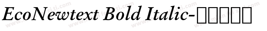 EcoNewtext Bold Italic字体转换